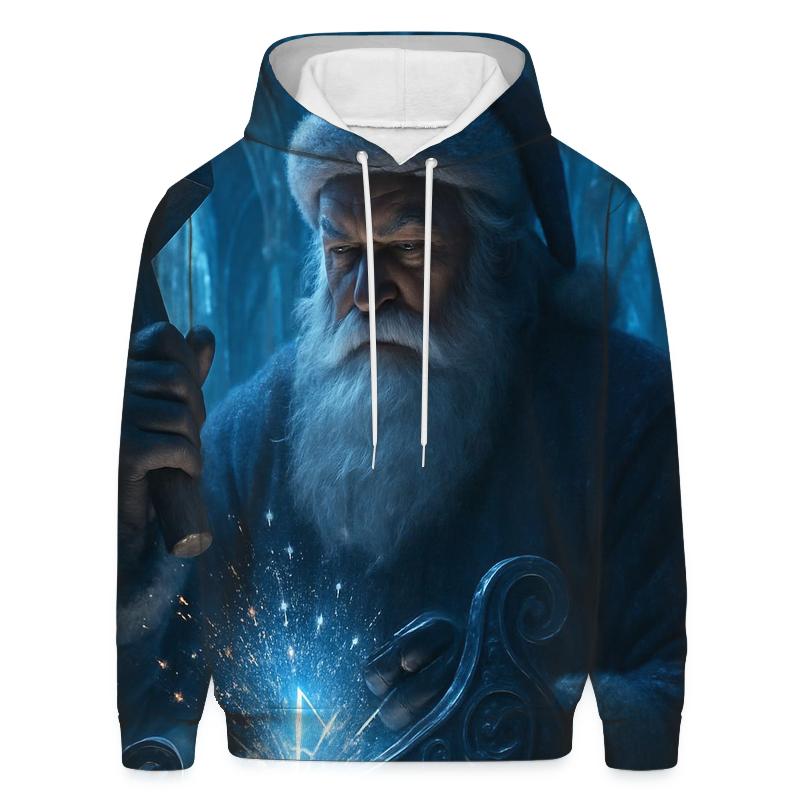 Frostforge Sentinel Santa embroidered hoodies