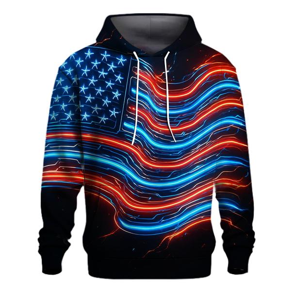 Neon Patriot Circuit premium hoodies