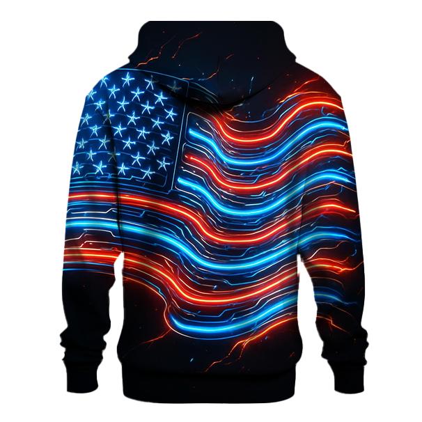 Neon Patriot Circuit premium hoodies