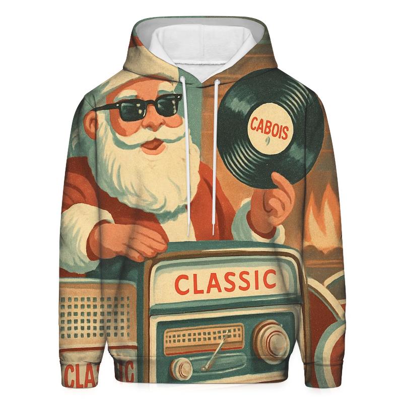 Retro Radio Santa custom hoodies