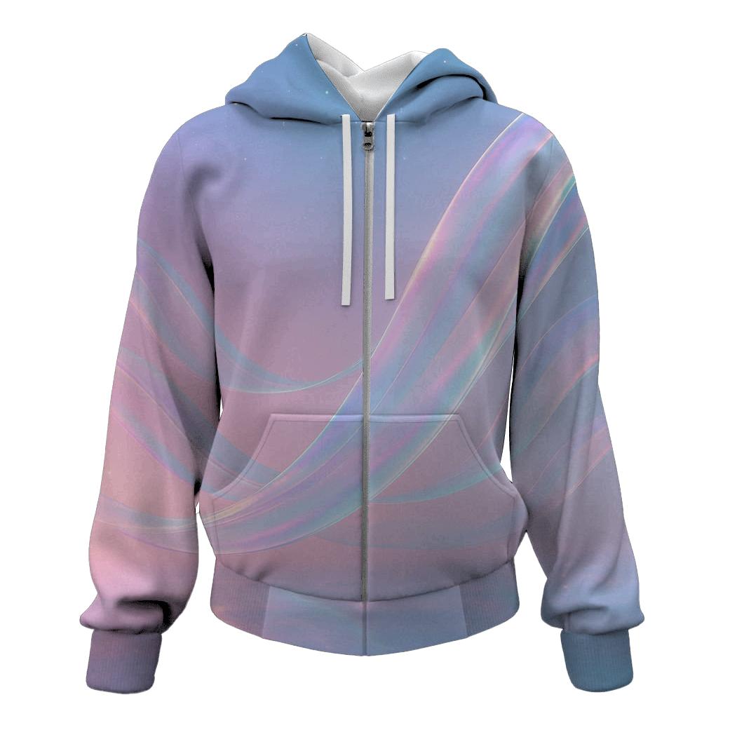 Aurora Glass Waves graphic hoodies