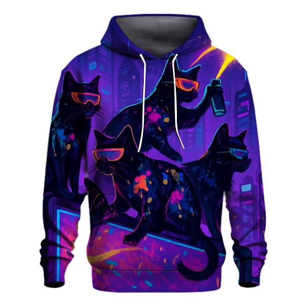 Cyberpunk Alley Patrol graphic hoodies