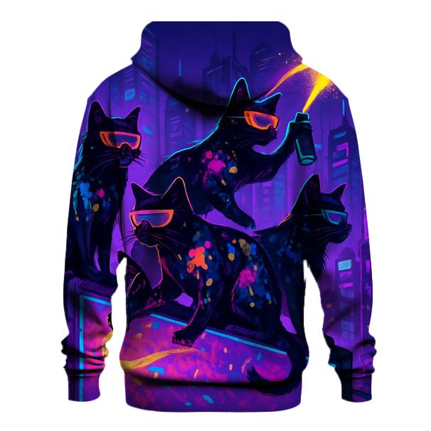 Cyberpunk Alley Patrol graphic hoodies