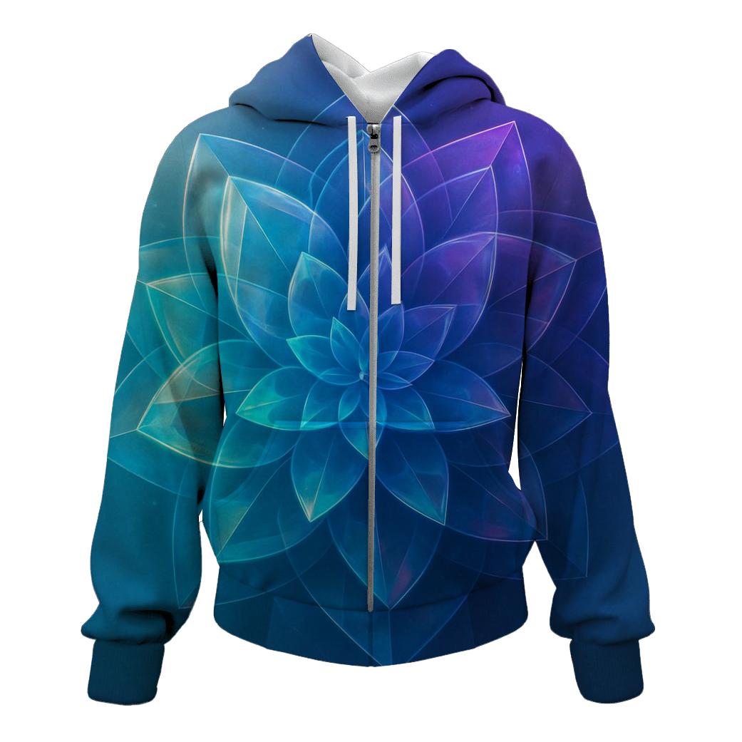 Chromatic Geometry Bloom printed hoodies