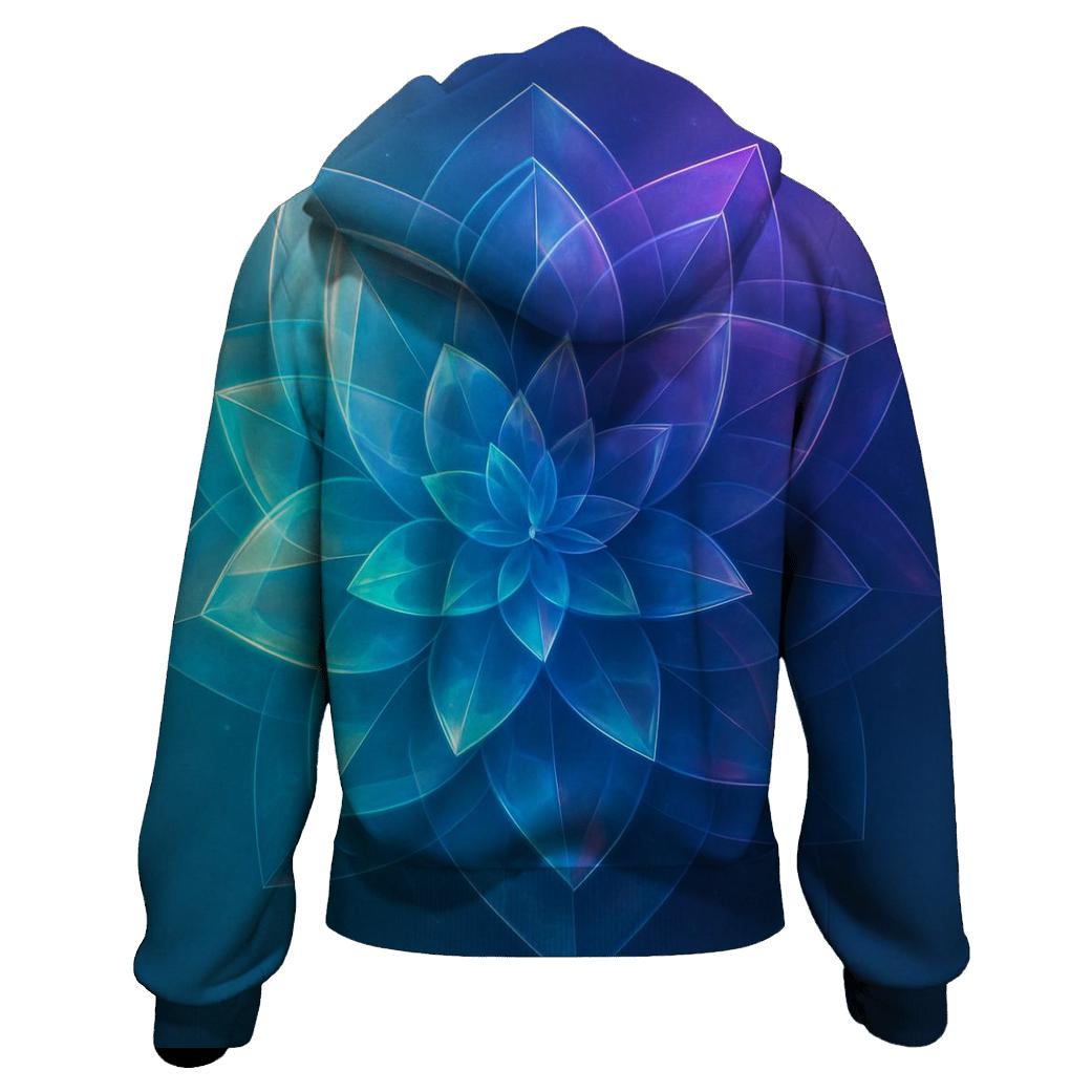 Chromatic Geometry Bloom printed hoodies