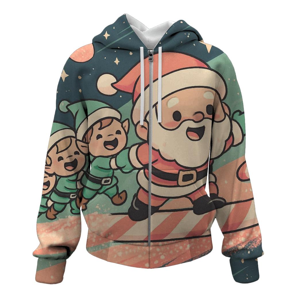 Candy Comet Santa designer hoodies