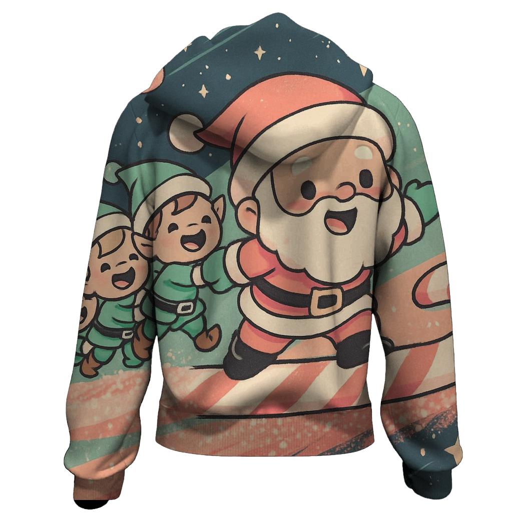 Candy Comet Santa designer hoodies
