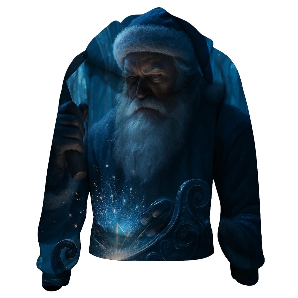 Frostforge Sentinel Santa embroidered hoodies