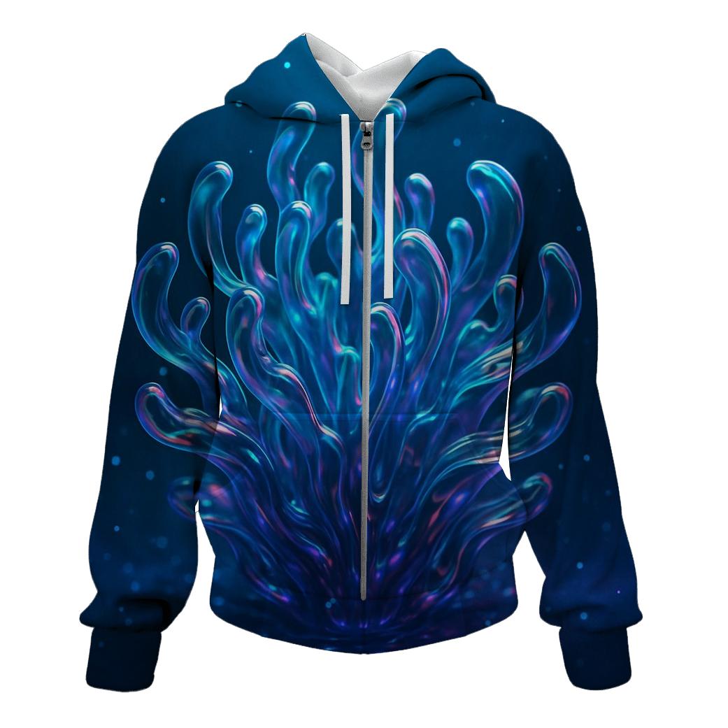 Starlit Coral Bloom hoodie styles