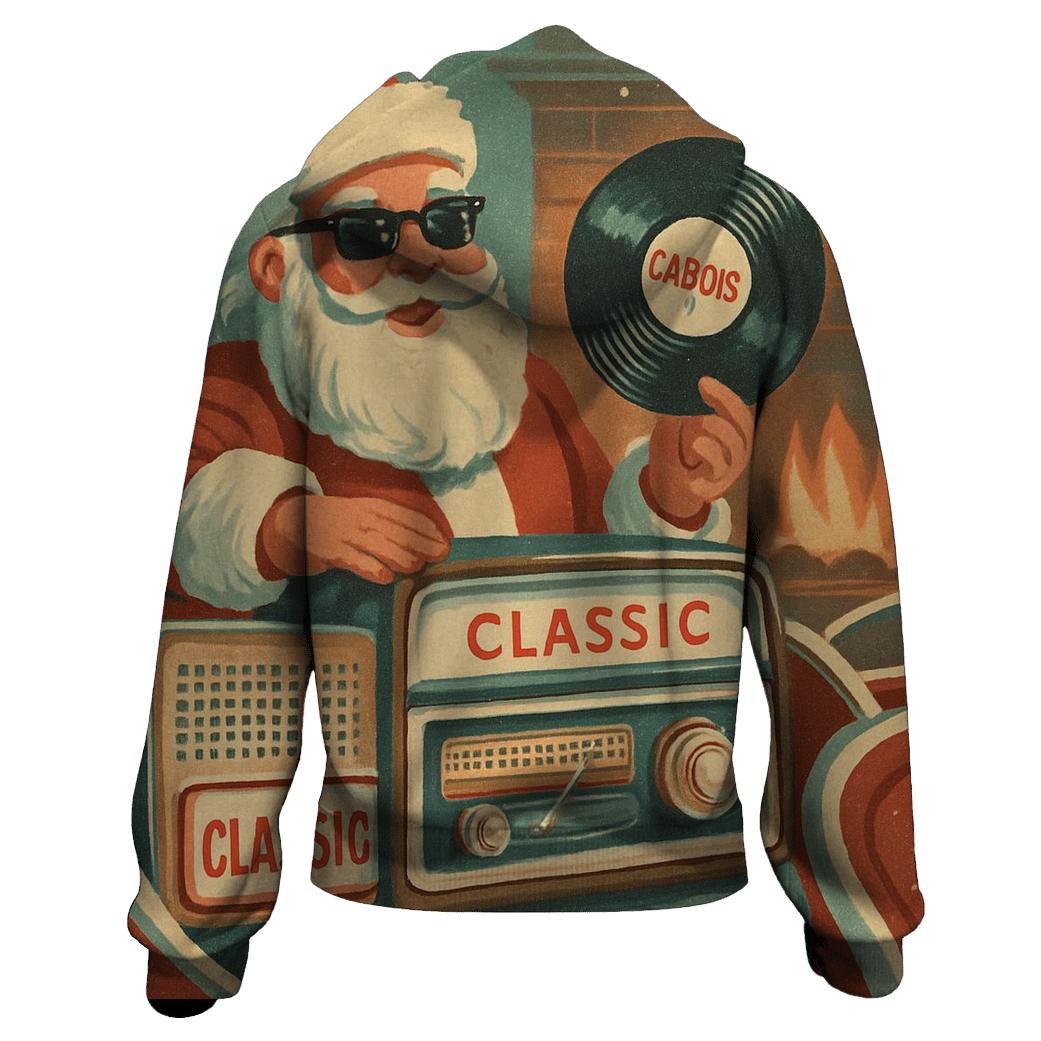 Retro Radio Santa hoodies fashion