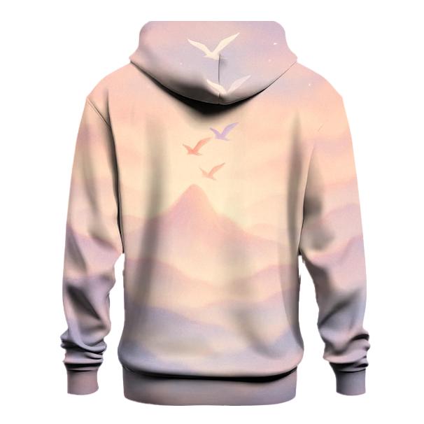 Pastel Mist Mountains printed hoodies