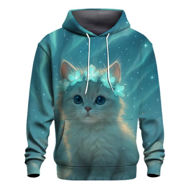 Aurora Crown Kitten graphic hoodies