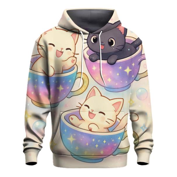 Cosmic Teacup Kittens graphic hoodies