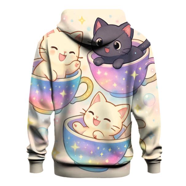Cosmic Teacup Kittens graphic hoodies