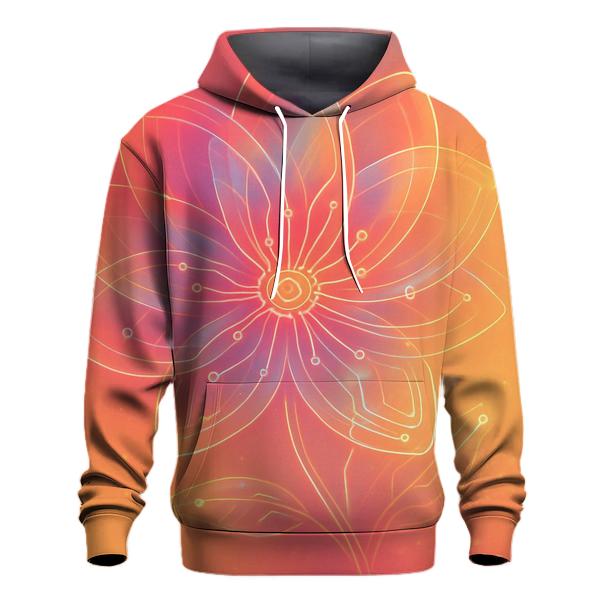 Sunrise Circuit Bloom graphic hoodies