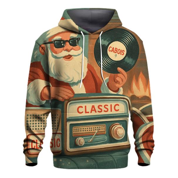 Retro Radio Santa hoodies fashion