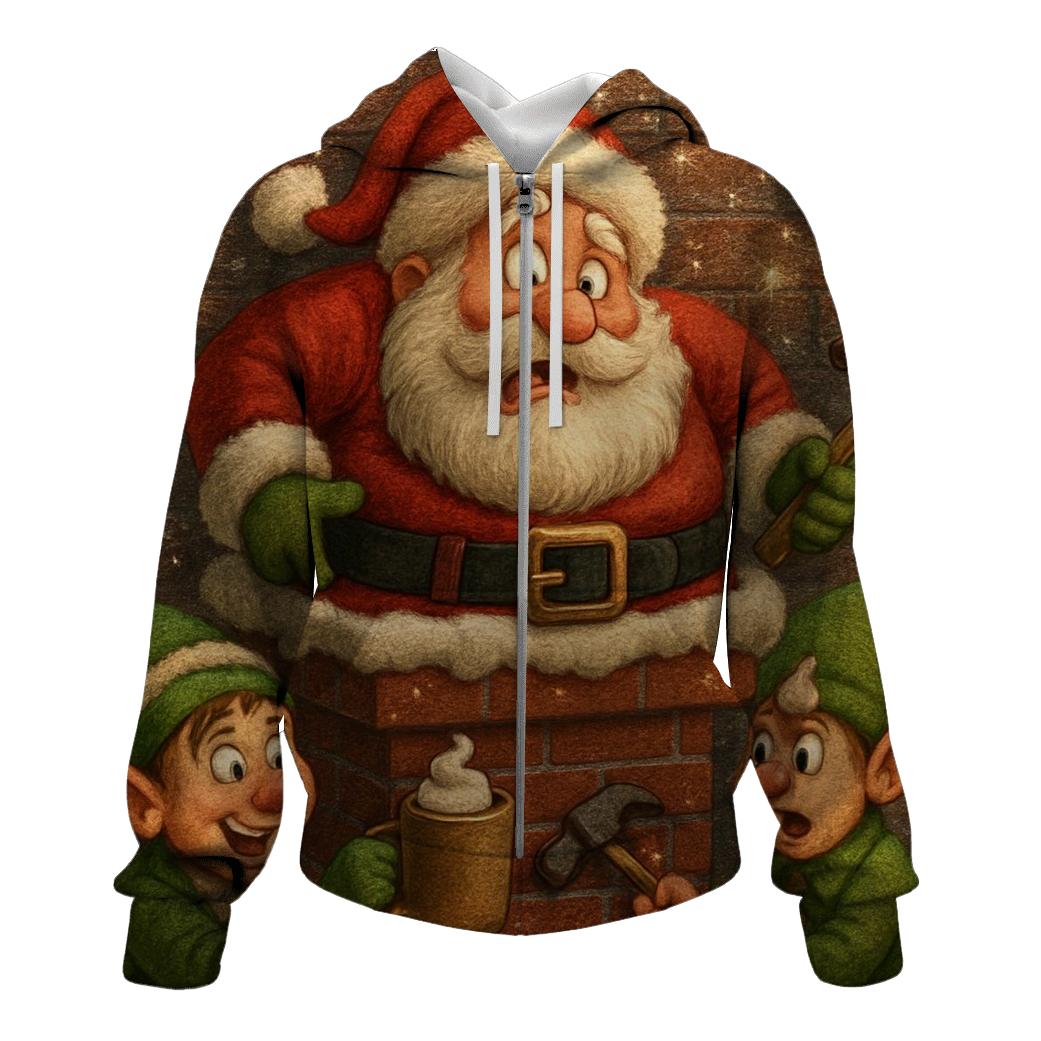 Santa Stuck Chimney Remix hoodie designs