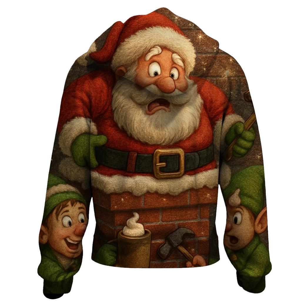 Santa Stuck Chimney Remix hoodie designs