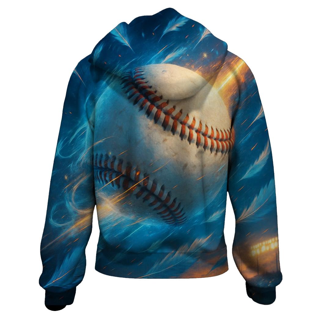 Feathered Fastball Strike lightweight hoodies