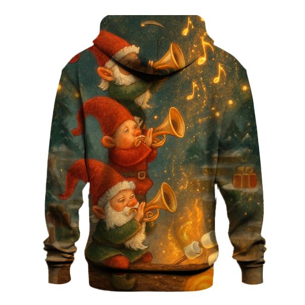 Gnome Yule Log Concert printed hoodies