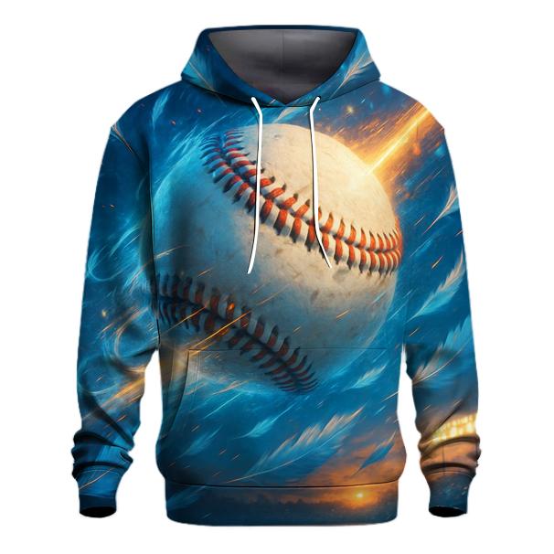 Feathered Fastball Strike graphic hoodies