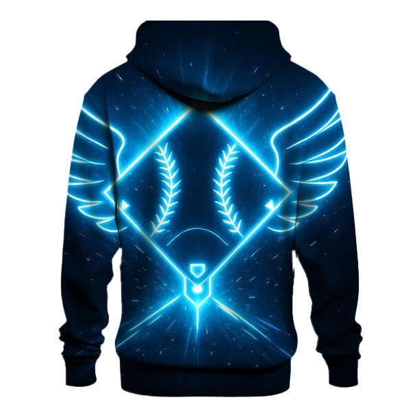 Neon Flight Home printed hoodies