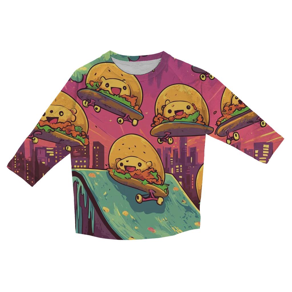Skateboard Taco Squadron trendy 3/4 sleeve tops