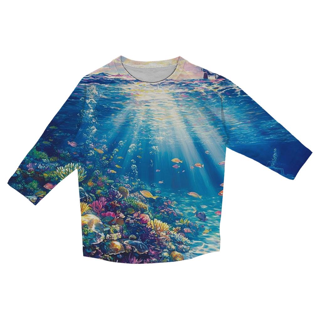 Great Barrier Reef - Cairns printed three quarter sleeve shirts