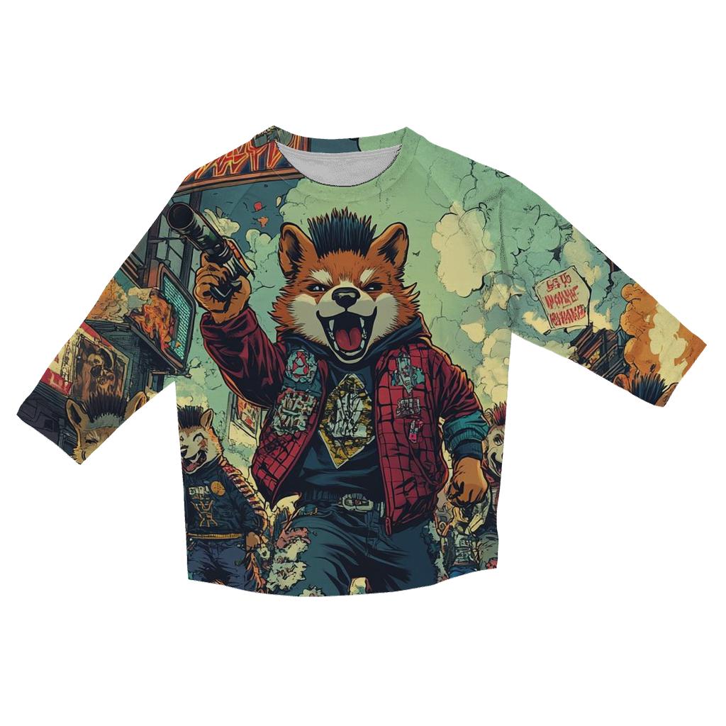 Pixel Punks On Parade cotton quarter sleeve shirts