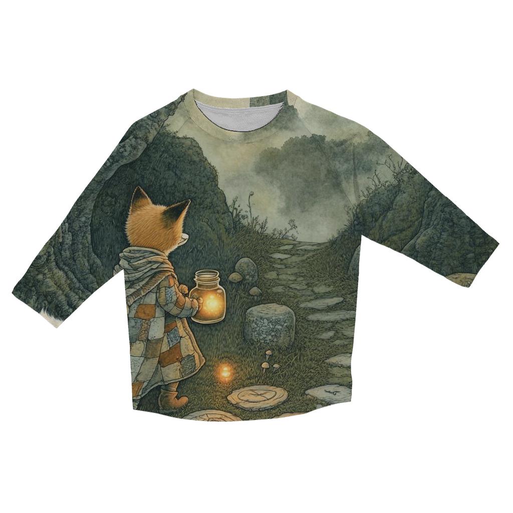 Lantern Fox In Haunted Hollow custom 3/4 sleeve shirts