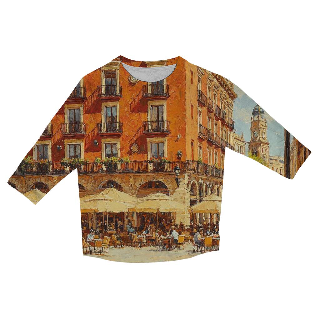 Plaza Mayor - Madrid trendy 3/4 sleeve tops
