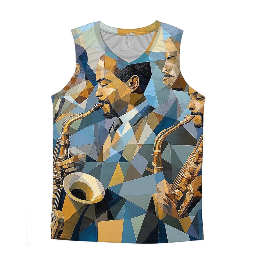 Picasso Inspired Abstract Musicians stylish racerback tanks