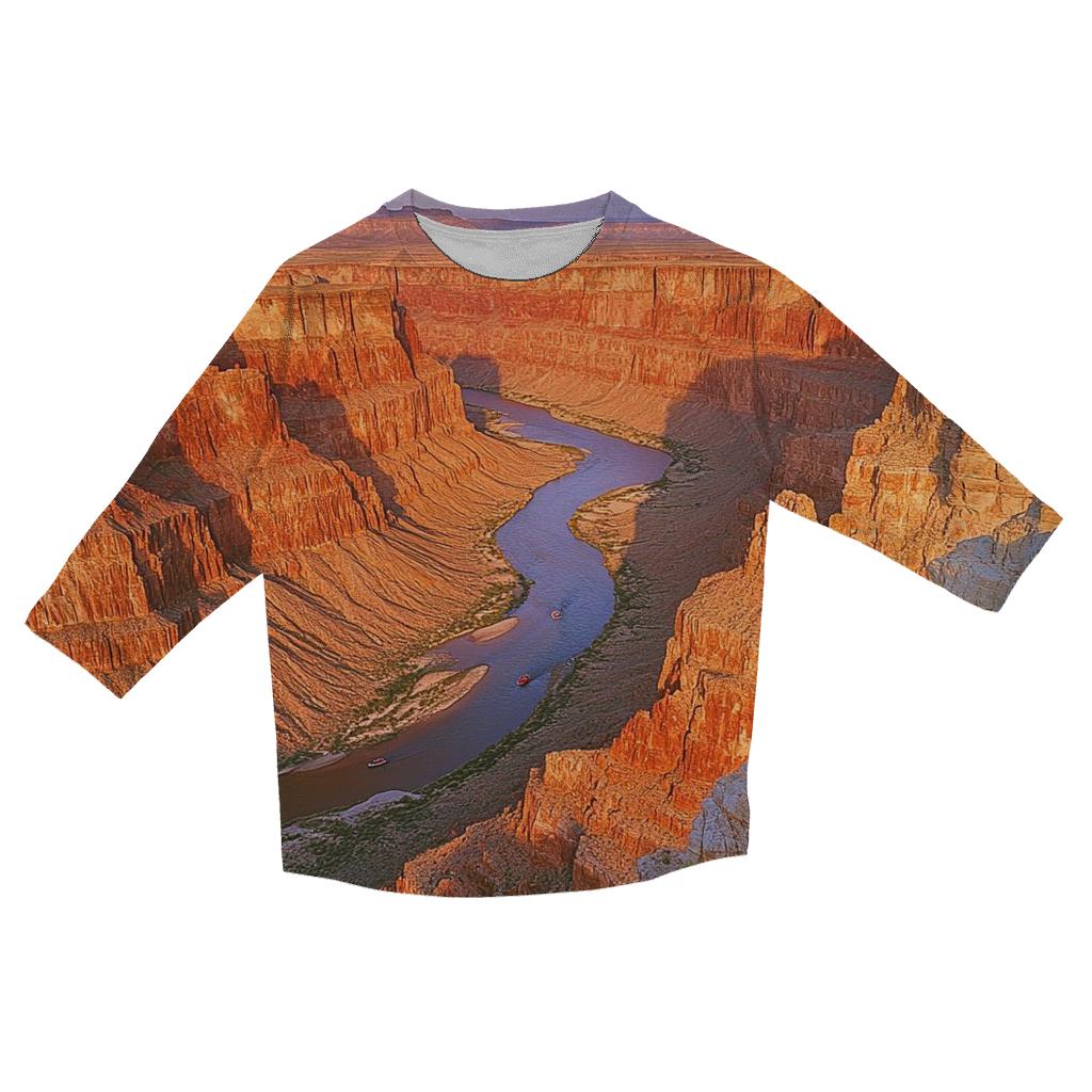 Grand Canyon - Arizona printed three quarter sleeve shirts