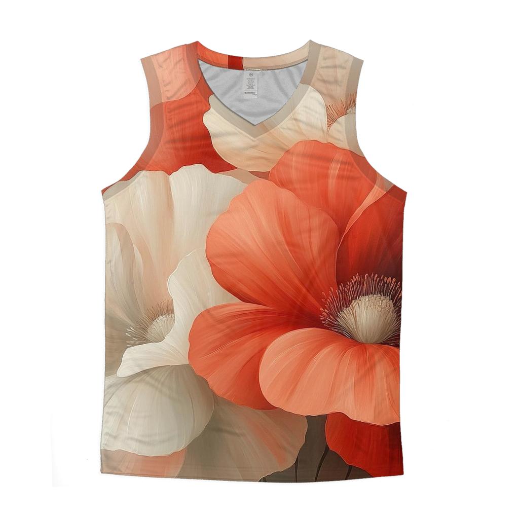 Georgia OKeeffe Inspired Desert Flowers casual summer tank tops