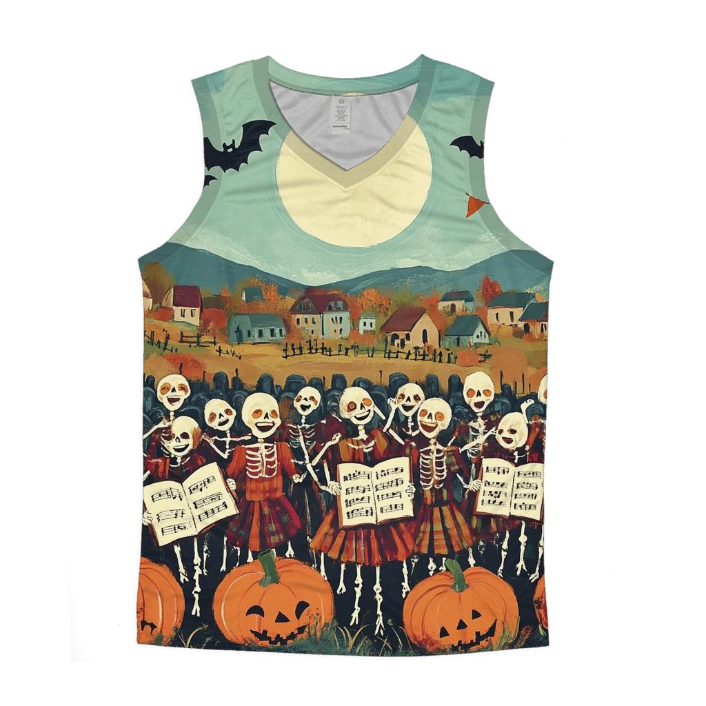 Cemetery Choir With Spooky Harmony custom tank tops