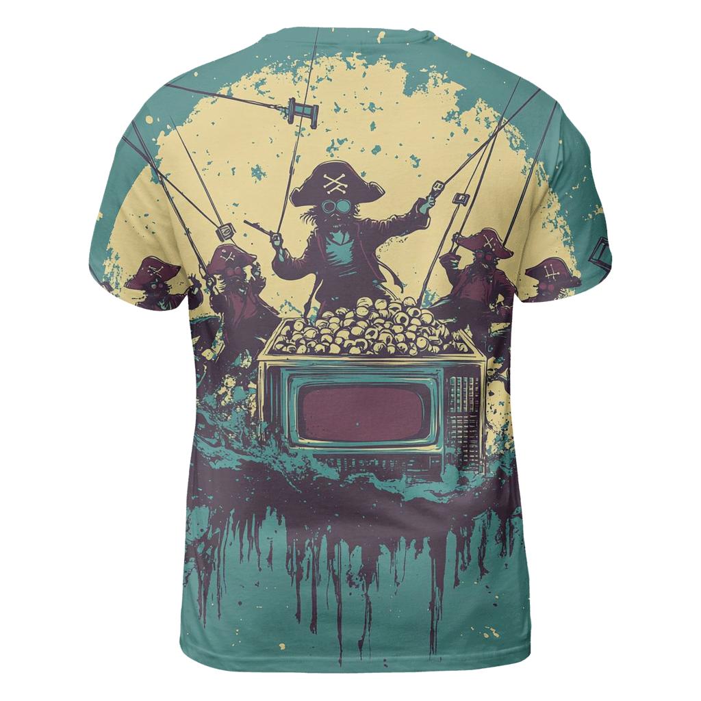 Cosmic Cartoon TV Pirates designer pattern shirts