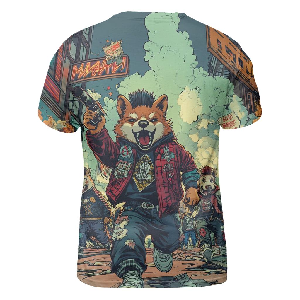 Pixel Punks On Parade artistic all-over print tops