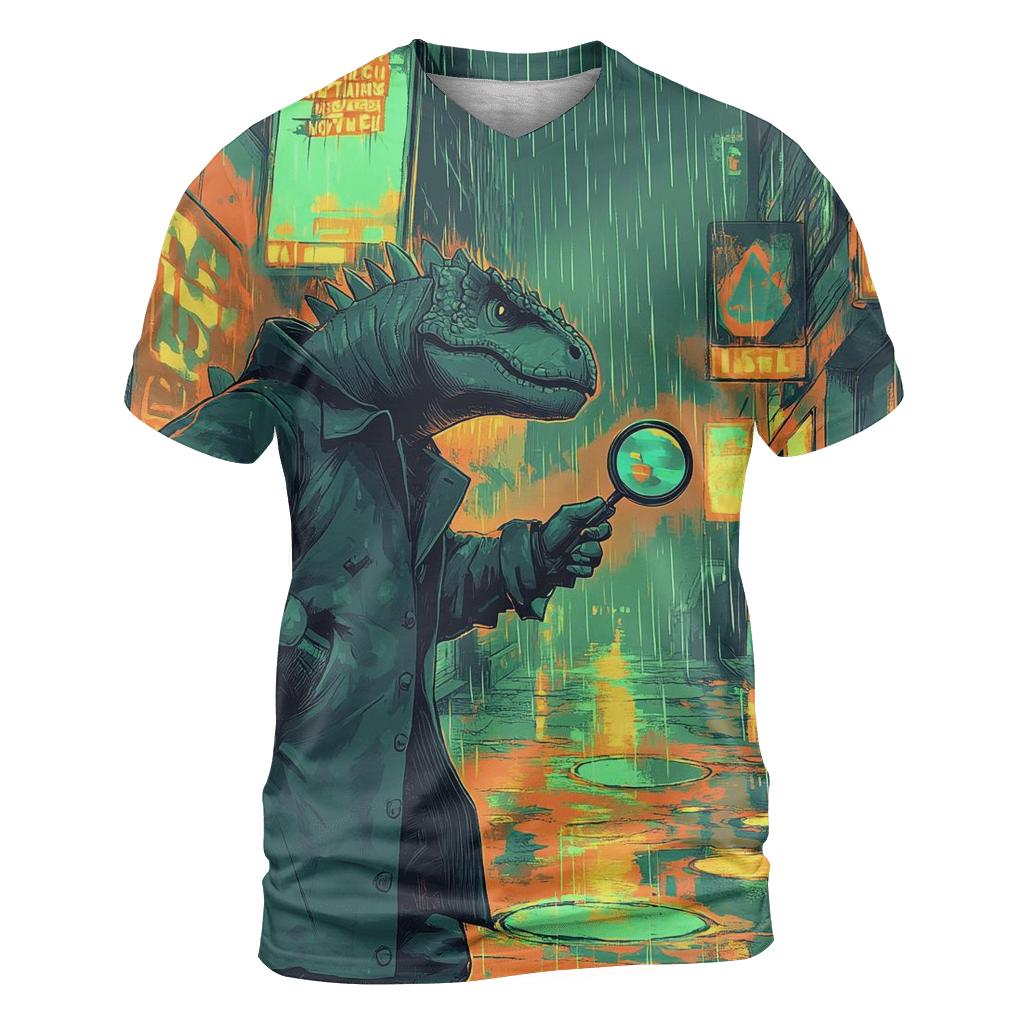 Dinosaur Disco Detective designer pattern shirts