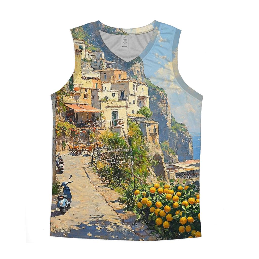 Amalfi Coast - Amalfi graphic print tank tops