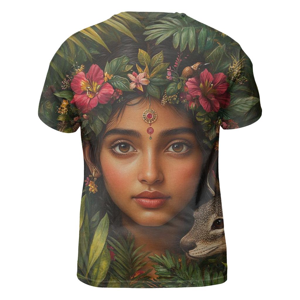 Frida Kahlo Inspired Self Portrait Garden custom all-over print shirts