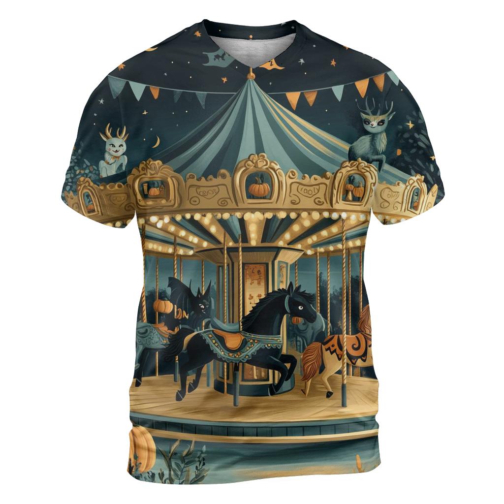 Midnight Carousel Haunted Ride custom all-over print shirts