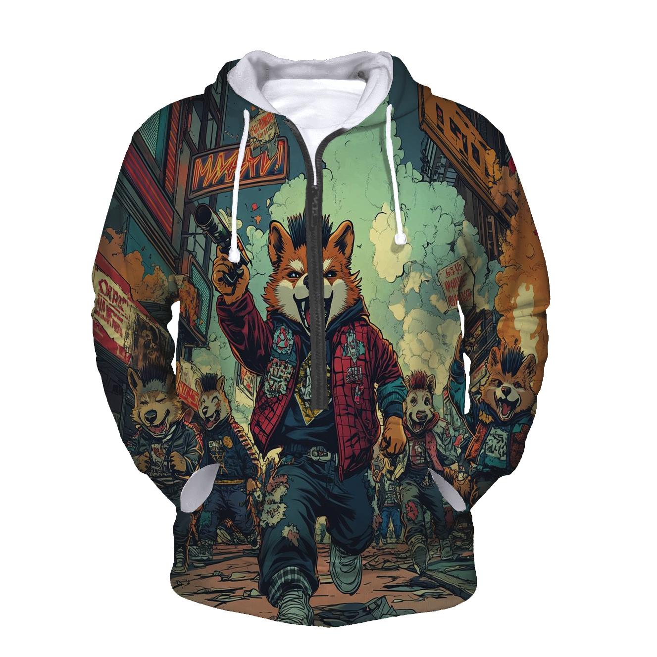Pixel Punks On Parade premium hoodies