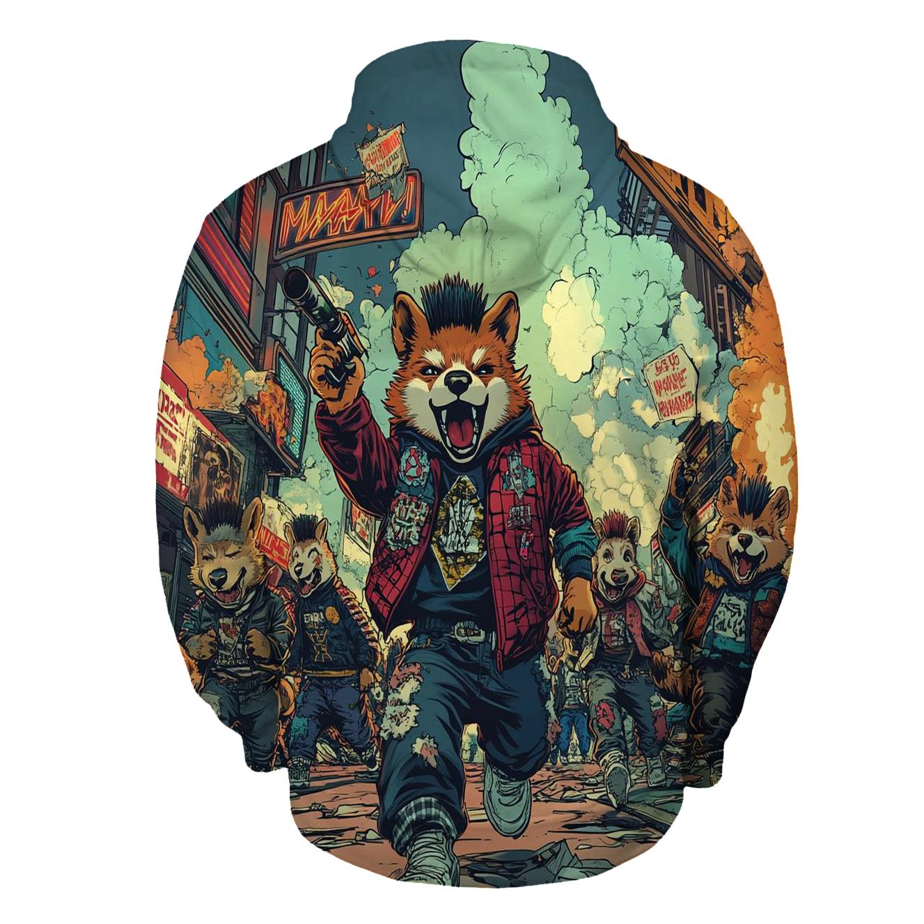 Pixel Punks On Parade premium hoodies