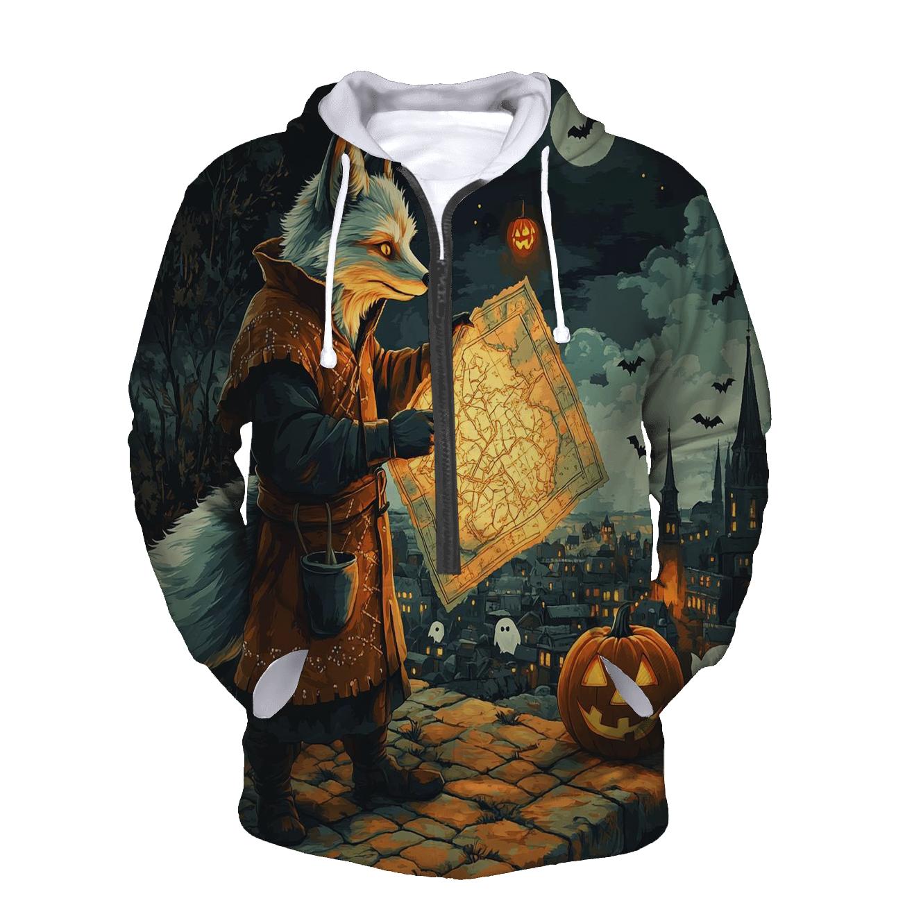 Halloween Lantern Cartographer embroidered hoodies