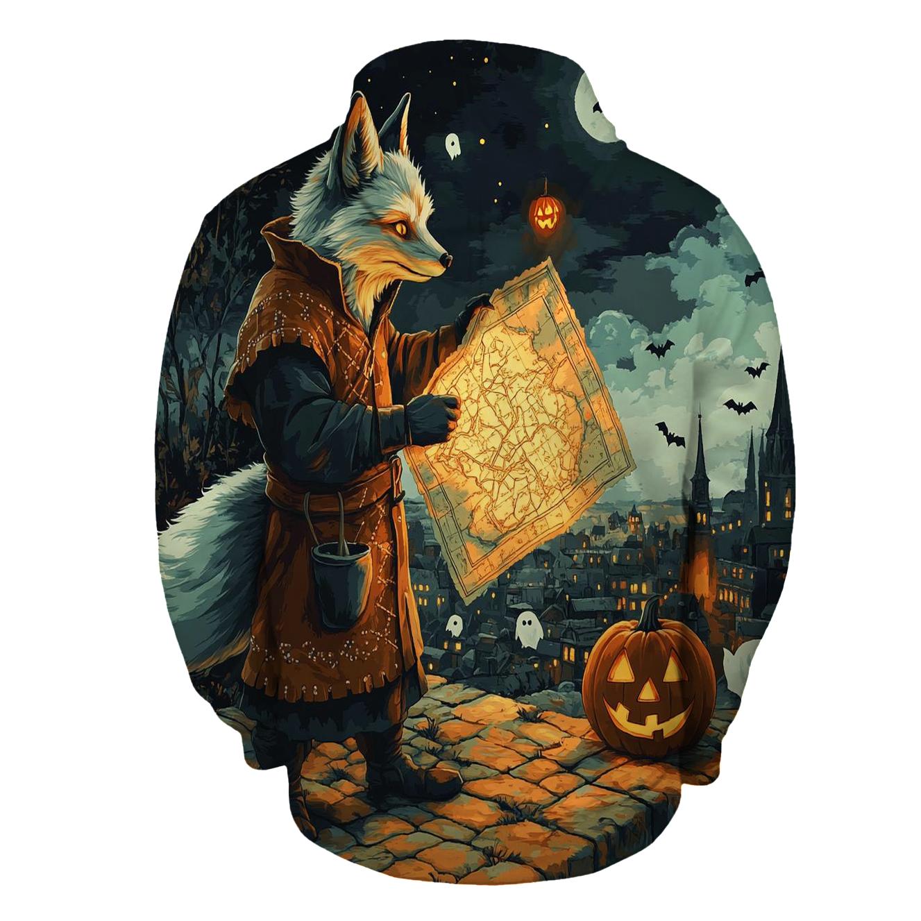 Halloween Lantern Cartographer embroidered hoodies