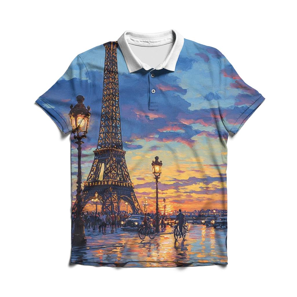 Eiffel Tower - Paris premium cotton polo shirts