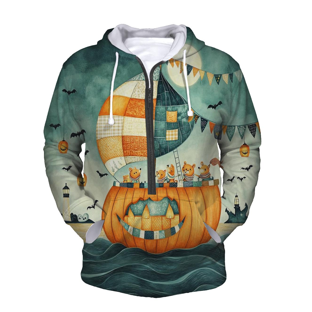 Pumpkin Ship With Halloween Crew custom hoodies