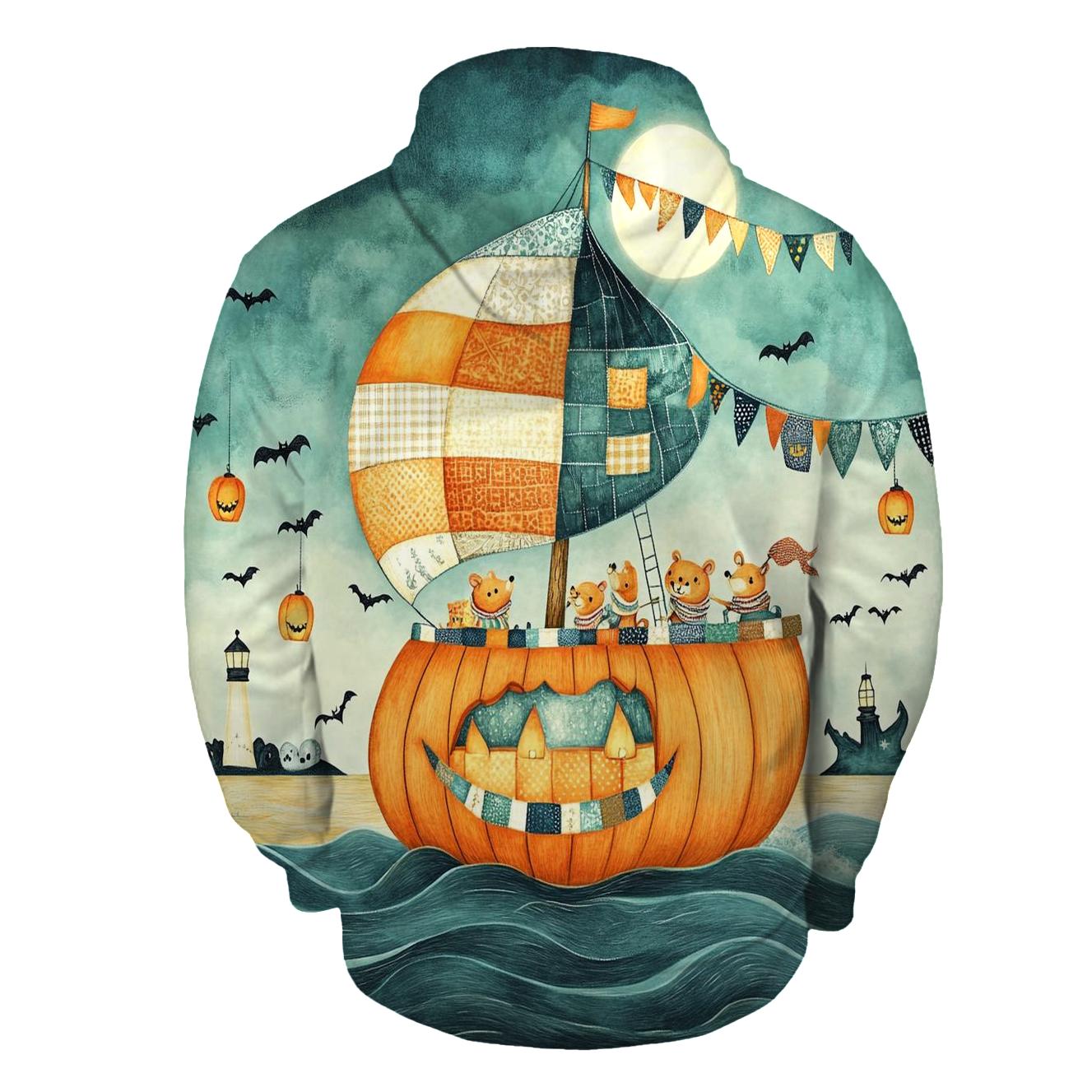 Pumpkin Ship With Halloween Crew custom hoodies