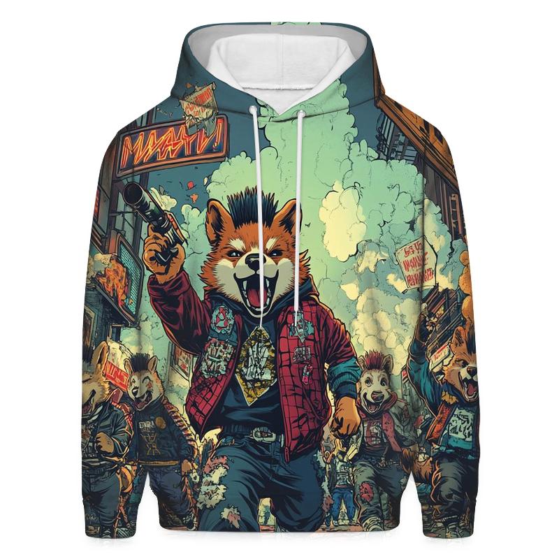 Pixel Punks On Parade printed hoodies
