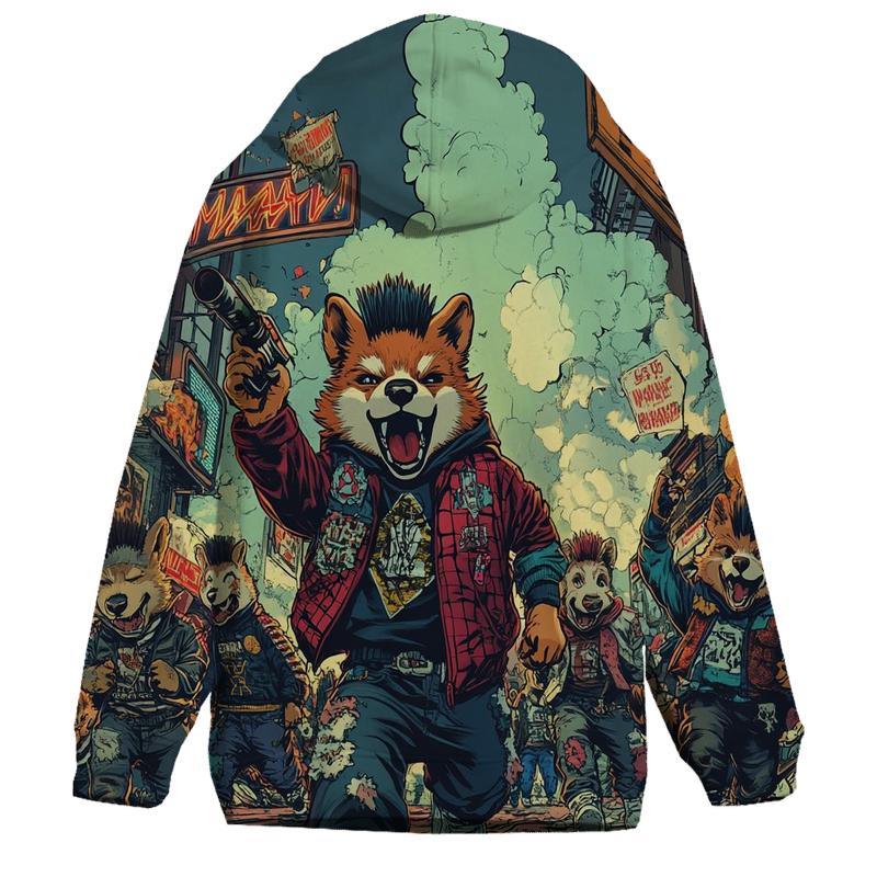 Pixel Punks On Parade printed hoodies